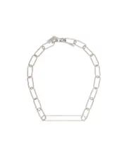 MM6 Maison Margiela Elongated Chain-Link Necklace One size Palladio buratta