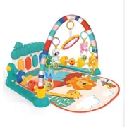 Baby Gyms Play Mats Musical Activity Center Kick & Play Piano Gym Tummy Time Padded Mat for Newborn Toddler Infants Green