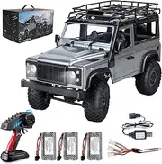 Hylukon MN 99s RC Jeep, 1/12 2.4GHz Rock Crawler 4x4 RTR Truck With 3pcs 1200Mah Battery for Adults Kids 4WD Hobby Drift Car Gifts