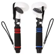 VR Dual Handles Extension Grips and Long Stick Handle for Quest 2 Controller ...