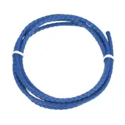 Round Braided Leather Cord Bolo Leather Cord 3mm x 1m Blue