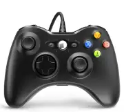 Wired Controller for Xbox 360, Game Controller for 360 with Dual-Vibration Turbo
