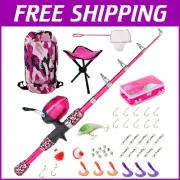 Beginner-Friendly Kids Fishing Kit with 65-Inch Rod and Tackle Box - Ages 5-10