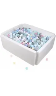 TRENDBOX SOFT FOAM BALL PIT Crawling Fence Children’s Playground 39*31 Inch-Grey