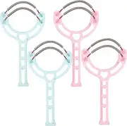 SAFIGLE 4Pcs Facial Hair Remover Spring Epilator Tools for Women Painless Hair Removal Device Dual Springs for Smooth Skin for Upper Lip Chin and Cheeks Pink Green