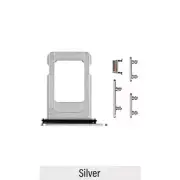 Single SIM Card Tray and Side Button for iPhone 11 Pro / 11 Pro Max-Silver (Not