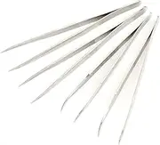 4PCS Stainless Steel Tweezer Straight & Curved Anti-Static Tweezers, for Precision Electronic Components Extracting At Narrow Places