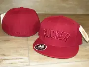 Rucker Park Harlem Courts Burgundy Stall & Dean Fitted Hat Cap Men's Size 7 1/2