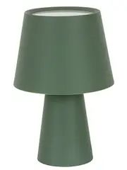 Harris 1 Light Table Lamp in Green with Glass Diffuser