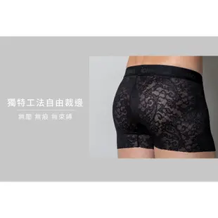 【EASY SHOP】iONNO-魔力褲-超彈無痕蕾絲男平口褲-魔力紅