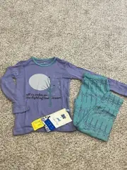 Catch A Tiger by KicKee Pants LS Pajama Set - Size 5 - Glacier Frosted Birch