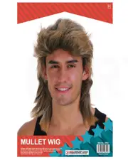 Mens Mullet Costume Wig