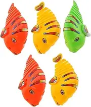 MOLUCKFU 5pcs Wind Up Cartoon Fish Water Bath Plaything Swinging Clockwork Fish for Develops Fine Motor Skills Engaging Sensory Experience Random Color