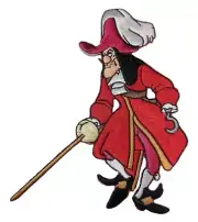 Peter Pan Captain Hook Figure Embroidered Patch