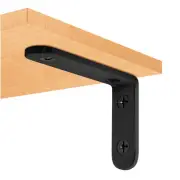 36 Pcs Shelf Bracket 4 Inch Black Floating Heavy Duty Meta Walll L for - Mounted