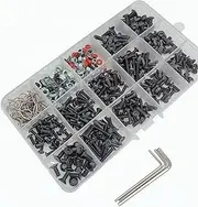 500PCS Universal RC Car Screw Kit Screws Assortment Set Hardware Fasteners Compatible with Axial Redcat HPI Arrma Losi 1/8 1/10 1/12 1/16 Scale RC Cars Trucks Crawler