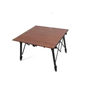 【NUIT 努特】小樹屋 鋁合金木紋桌70x70cm 木紋蛋捲桌 和室桌 炊事桌 萬用桌 鋁捲桌摺疊桌努特桌(NTT74)
