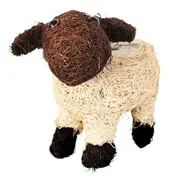 Urban Products HUSK Sheep Themed Home Decor Planter Pot Box Natural 27cm