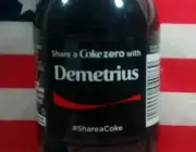 Share A Coke Zero With Demetrius Limited Edition Coca Cola Bottle 2015 USA