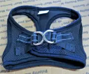 AOCD --SUPER SOFT -- Step-In BLACK DOG HARNESS S-XS New BX6