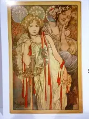 Art Postcard - Friendship 1904, by Artist Alphonse Mucha