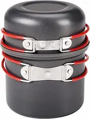 Bulin Camping Cookware Mess Kit Outdoor Backpacking Hiking Gear Cooking Equipment, Lightweight Compact Durable Cook Set