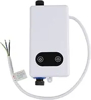 Tankless Water Heater Mini Stainless Steel Design Safe Heating Energy Saving with Anti Leakage Protection for Kitchen Bathroom Public Toilet