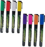Angoily 8pcs Highlighter Expo Markers Dry Erase Liquid Chalk Marker Chalkboard Chalk Pen Boards Glow Dark Chalk Erasable Pens Black Chalk Markers Dry Wipe Pens Whiteboard Glowing Plastic