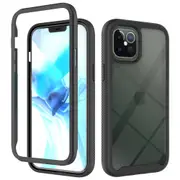 MCC Shockproof Bumper Case iPhone 12 Pro Clear Back Cover Apple 2020 [Black]