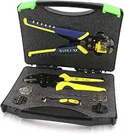 Professional Wire Crimpers Multifunctional Engineering Ratcheting Terminal Crimping Pliers Wire Strippers Bootlace Ferrule Crimper Tool Cord End Terminals Pliers Kit