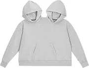 [Hemore] Couples Matching Outfits, Hoodies Sweatshirt for Couples, Oversized Long Sleeve Matching Hoodies Pullover with Pocket