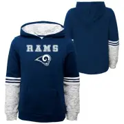Outerstuff NFL Youth Girls 4-16 Los Angeles Rams Long Sleeve French Terry Hoodie