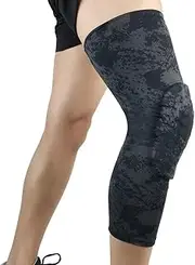 ELEOPTION Leg Sleeves Knee Pad for Men Women Protector Support with 1 Pair/2 Pcs Anti-Slip Honeycomb Kneepad Also Fit Youth Kids Adult for Basketball Compression (M, Camouflage-Black)