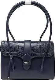 [RADLEY] Harmony Close Faux Croc Large Handbag in Dark Blue Leather, Blue