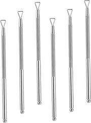 PLAFOPE Professional Nail Tools Kit 6pcs Stainless Steel Cuticle Pusher Nail Polish Remover Tool