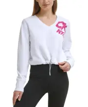 Calvin Klein Womens Performance Cinched Logo Sweatshirt Small