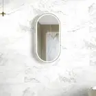 NOOSA BRUSHED GOLD 900x450mm OVAL FRAMED LED MIRROR