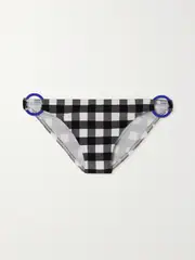 [Eres] Eres - Memphis Folie Embellished Gingham Bikini Briefs - Black - FR 38 FR 38 Black