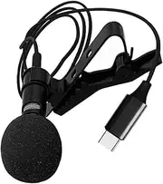 TEHAUX Wired Condenser Microphone for Smartphone Mic Clip Type-c Portable Recording Live Stream Vlog