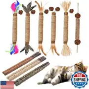 NSWXZDS Cat Toys 12Pack Cat Silvervine Toy Indoor Catnip Toys Cat Chew Stick