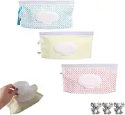 Refillable Reusable Wipe Pouch Portable Wet Baby Wipe Dispenser on the Go Holder