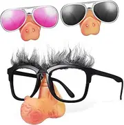 [Yardenfun] 3 Pcs Creative Glasses Photo Props Prom Novelty Glasses Plastic Eyewear Creative Fun Big Nose Party Supplies Decor The Photo Face Mask Child Fashion