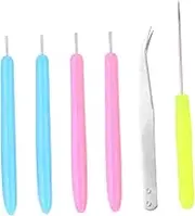 6pcs Quilling Tool for DIY Art Crafts Includes Needle Pen Tweezers for Beginners Comfortable Grip for Paper Twirling and Creative Projects Random Color