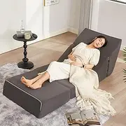 [Litbird] Folding Bed, Futon Couch, Convertible Sofa Bed, Foldable Memory Foam Sleeper, Floor Sofa Couch for Living Room, Bedroom, Guest Room, Corduroy, Dark Grey