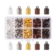 200 PCS Brass Buckle Cord End Jewellery Making Caps