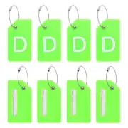 8 Pcs Silicone Luggage Tags, Luggage Tags for Suitcases Initial Letter D, Green