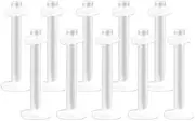 [Pierced Owl] 10 Pieces 14g Labret/Ear Flat Top Retainers 14 Gauge Clear Bioplast Lip Retainers 14G (1.6mm) - 10 Pieces