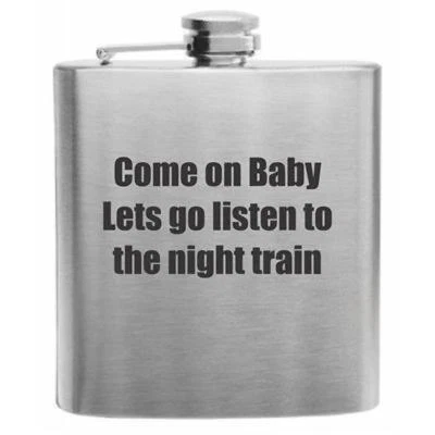 The Night Train Stainless Steel Hip Flask 6oz
