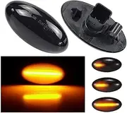 LED Dynamic Side Marker Turn Signal Light Sequential Blinker For Peugeot 307 206 407 107 607 1007 Citroen C1 C2 C3 C5 C6(Dynamic Smoked Type)