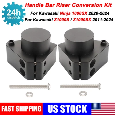 Pairs Handlebar Risers For Kawasaki Ninja 1000SX & Z1000S Z1000SX 2011-2025 US